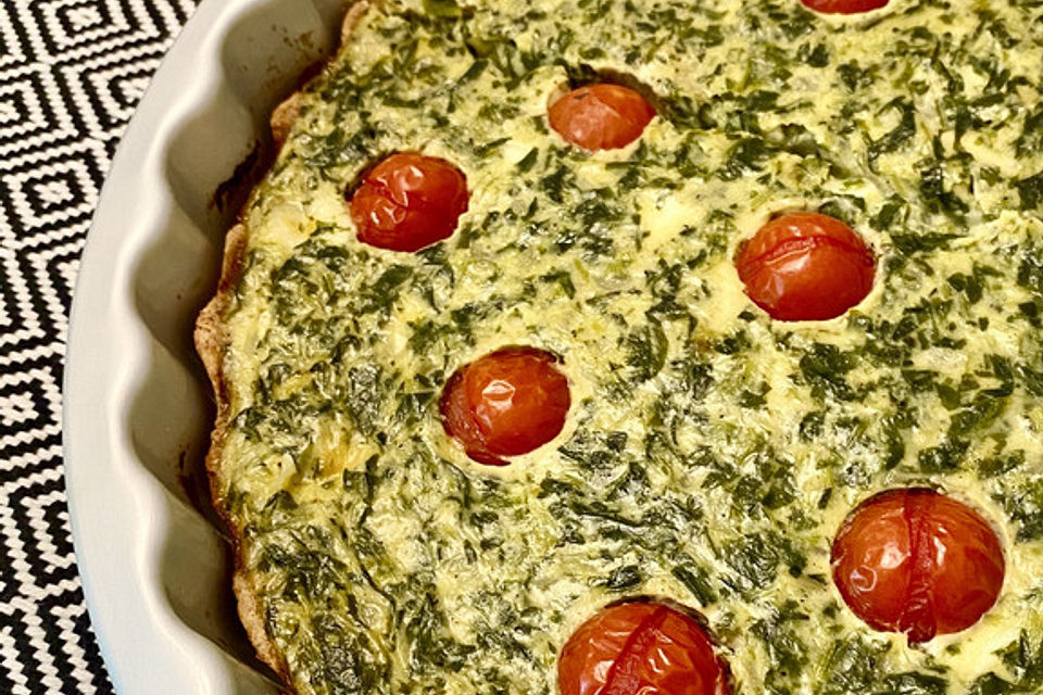 Spinat-Schafskäse Quiche