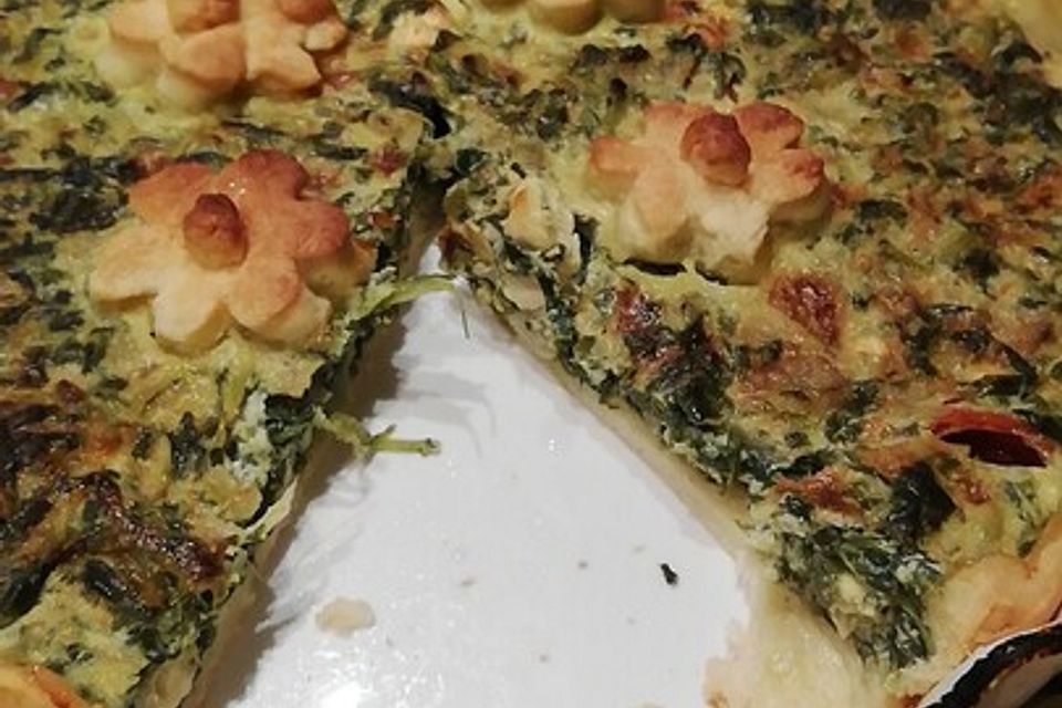 Spinat-Schafskäse Quiche