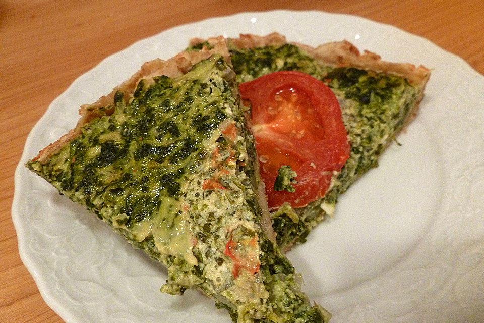 Spinat-Schafskäse Quiche