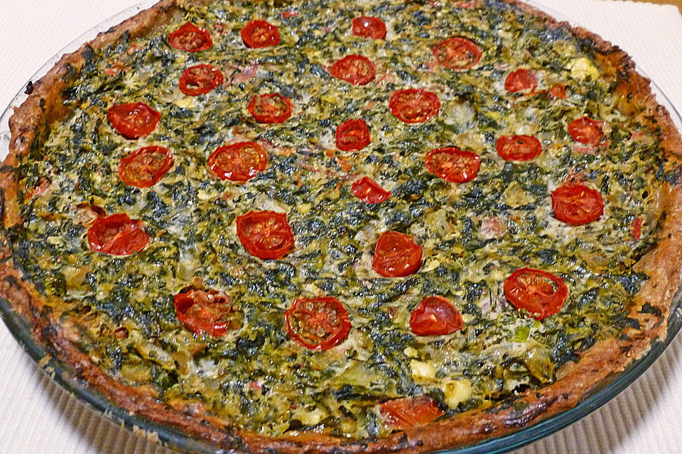 Spinat-Schafskäse Quiche