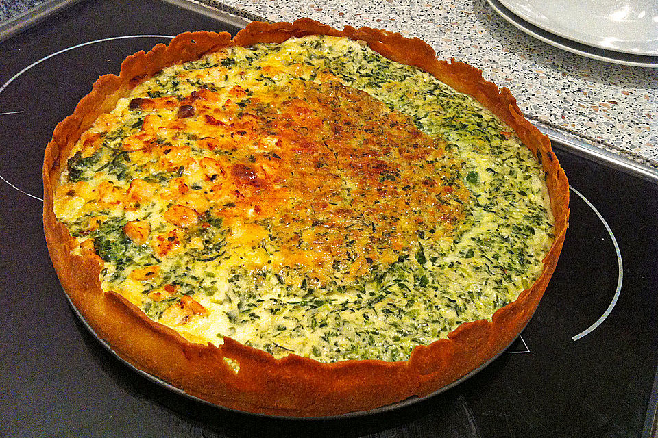 Spinat-Schafskäse Quiche