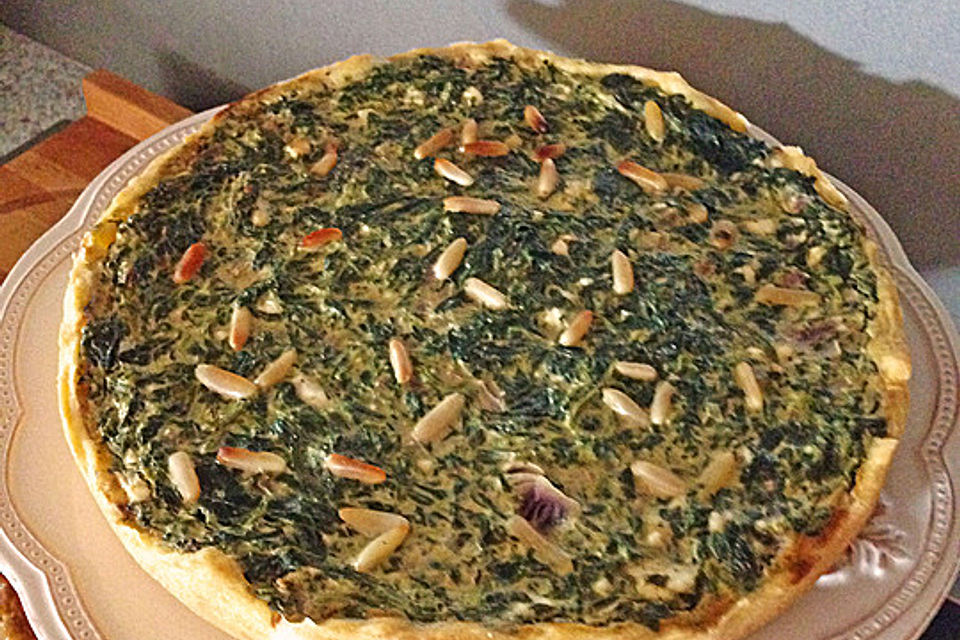 Spinat-Schafskäse Quiche