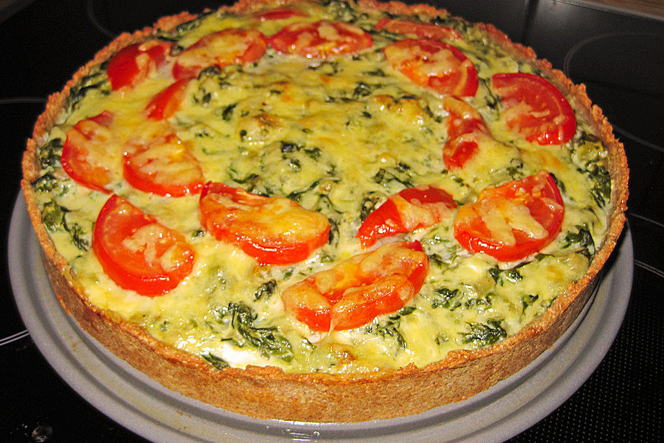 Spinat-Schafskäse Quiche