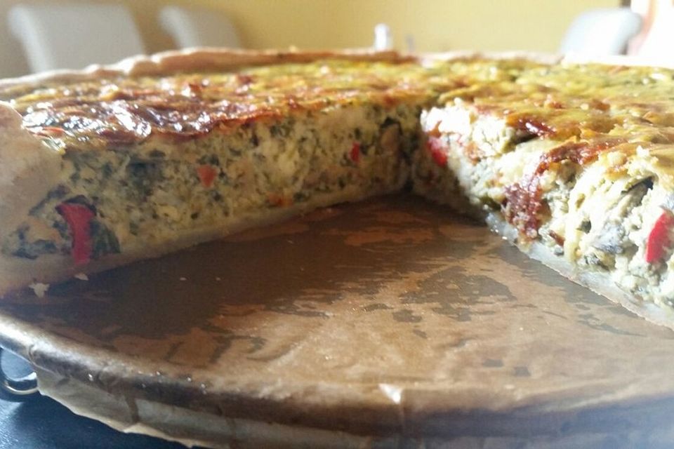 Spinat-Schafskäse Quiche