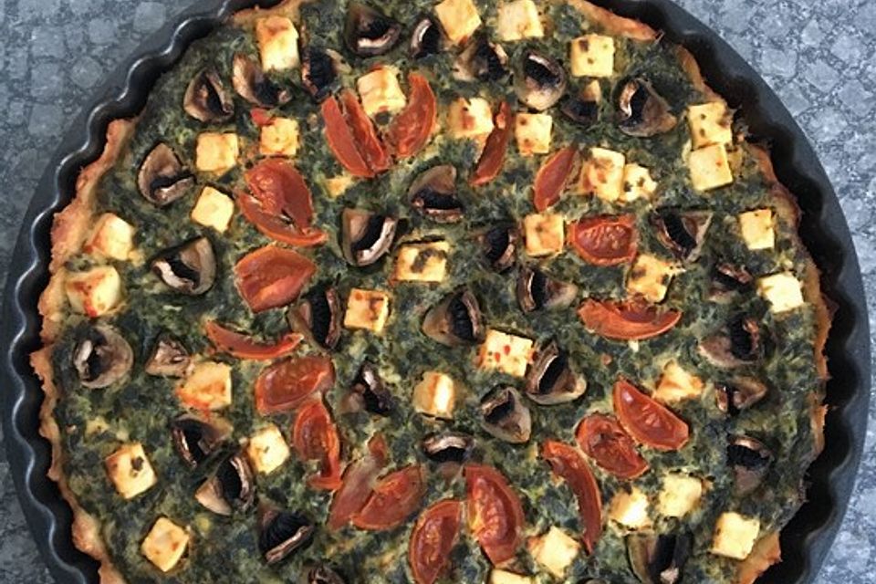 Spinat-Schafskäse Quiche