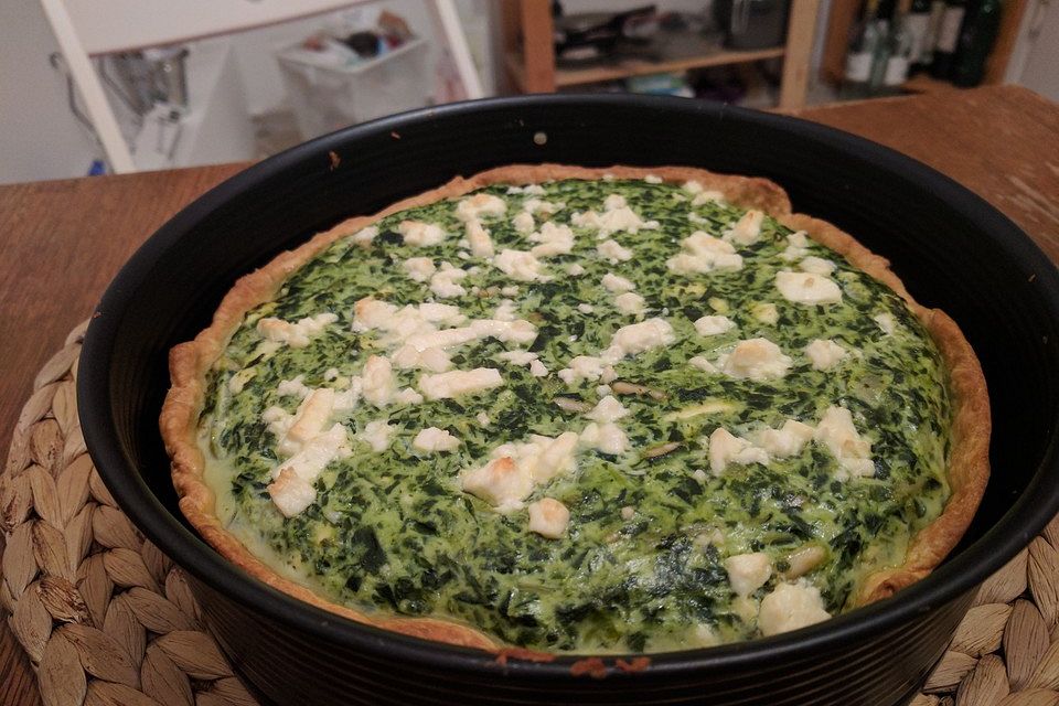 Spinat-Schafskäse Quiche