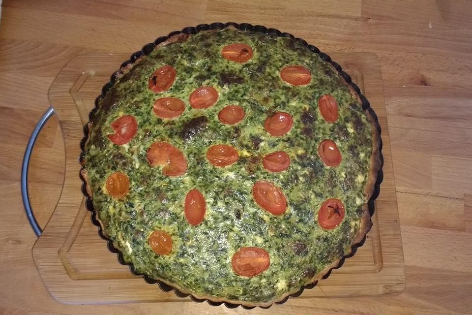 Spinat-Schafskäse Quiche