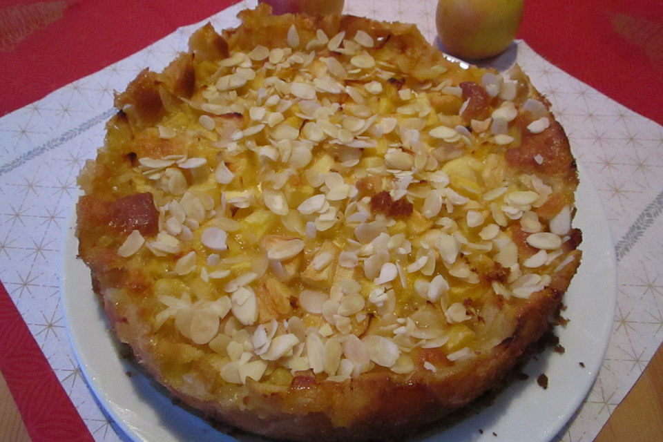 Apfelkuchen mit Crème fraîche