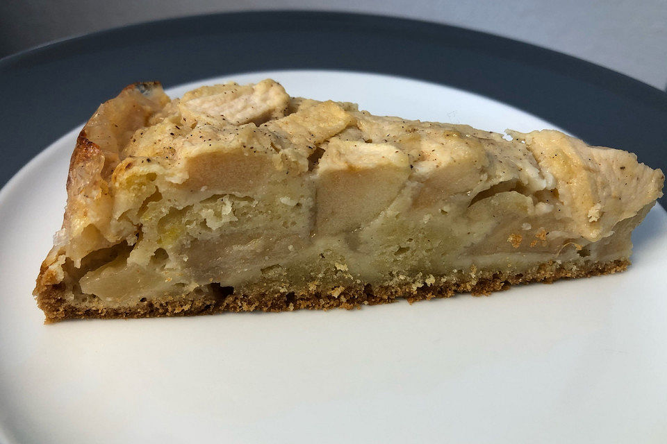 Apfelkuchen mit Crème fraîche