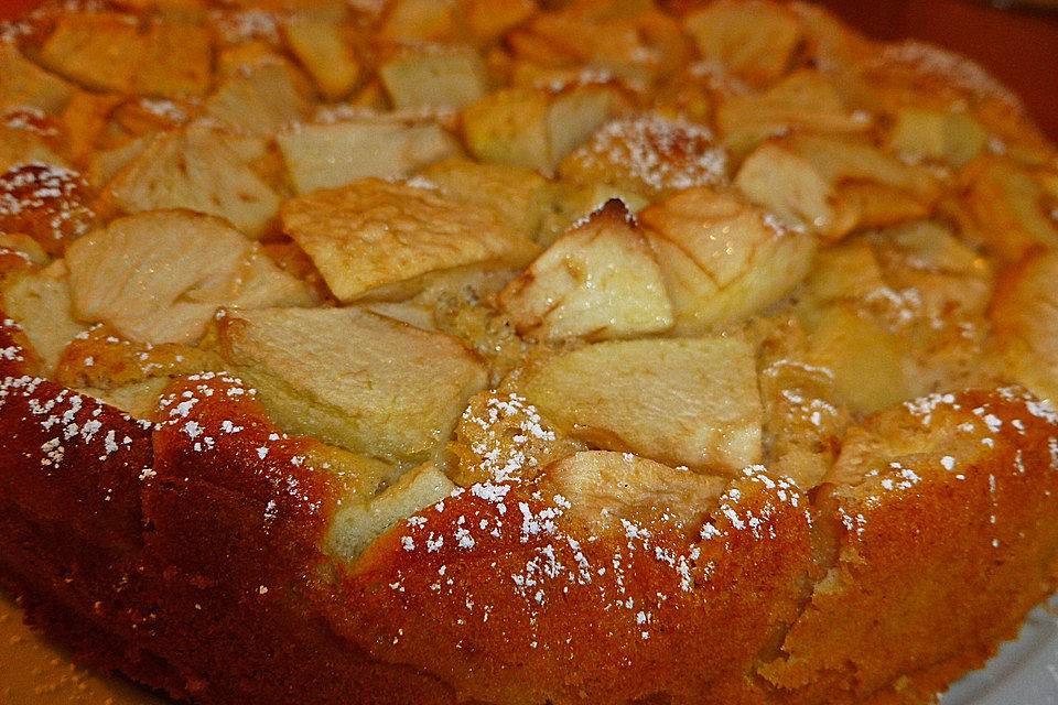 Apfelkuchen mit Crème fraîche