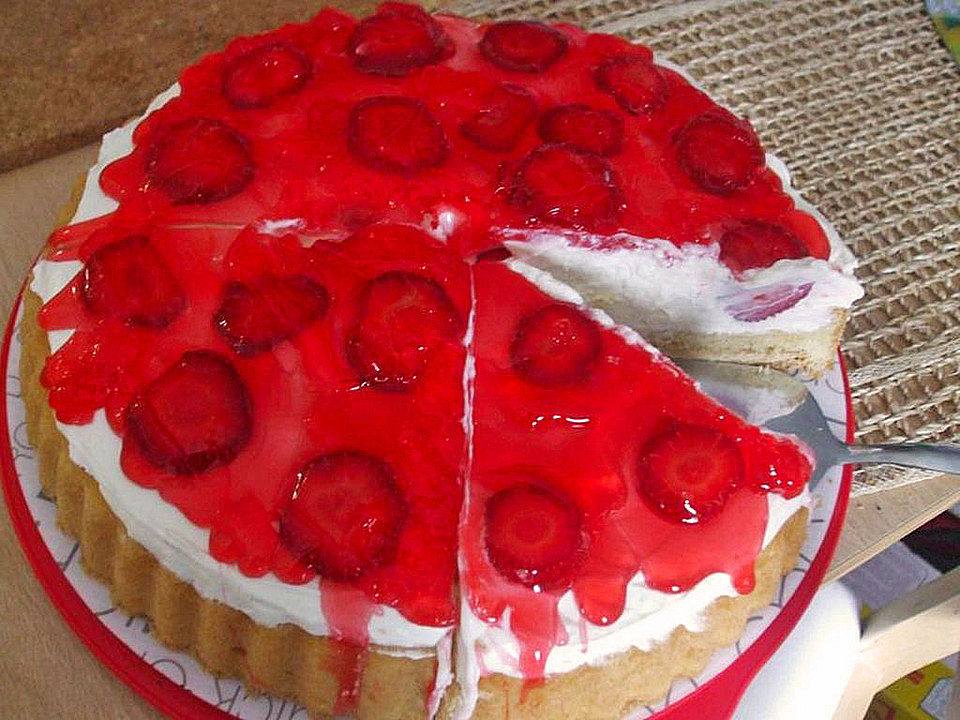 Erdbeer-Quark-Kuchen vom Blech von Andrea-M| Chefkoch