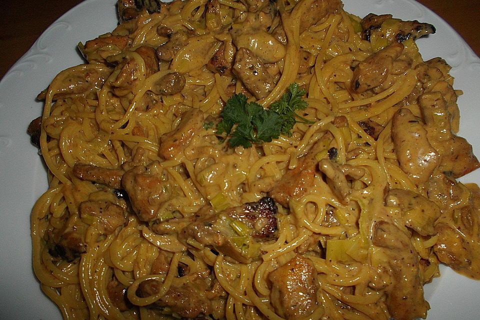 Pute mit Spaghetti à la Gyros