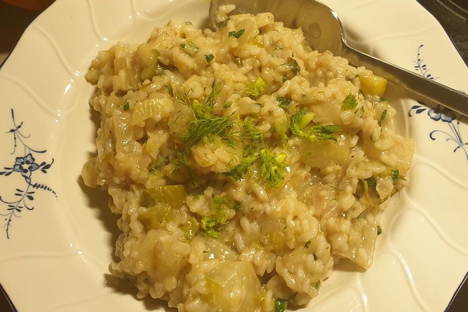 Veganes Zitronen-Fenchel-Risotto