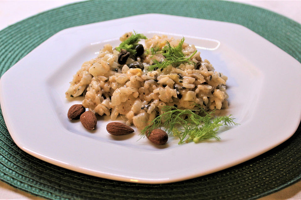 Veganes Zitronen-Fenchel-Risotto