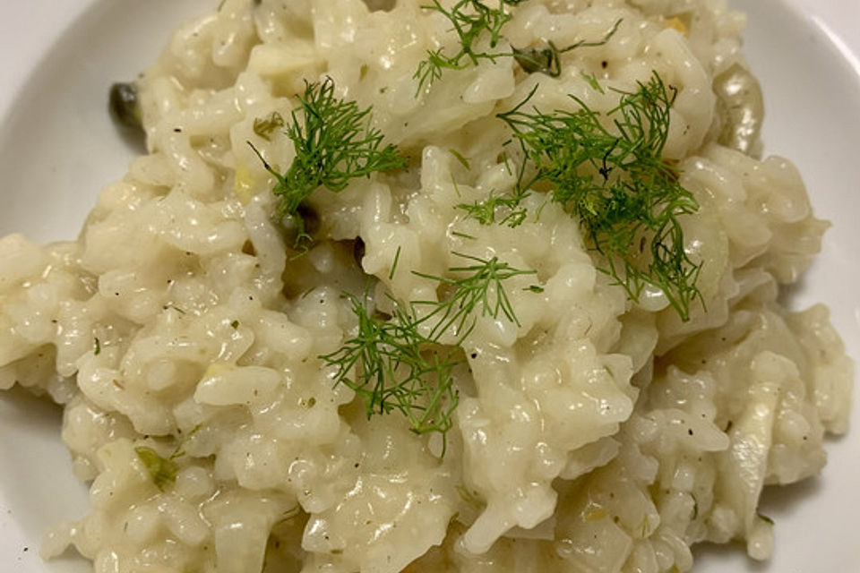 Veganes Zitronen-Fenchel-Risotto