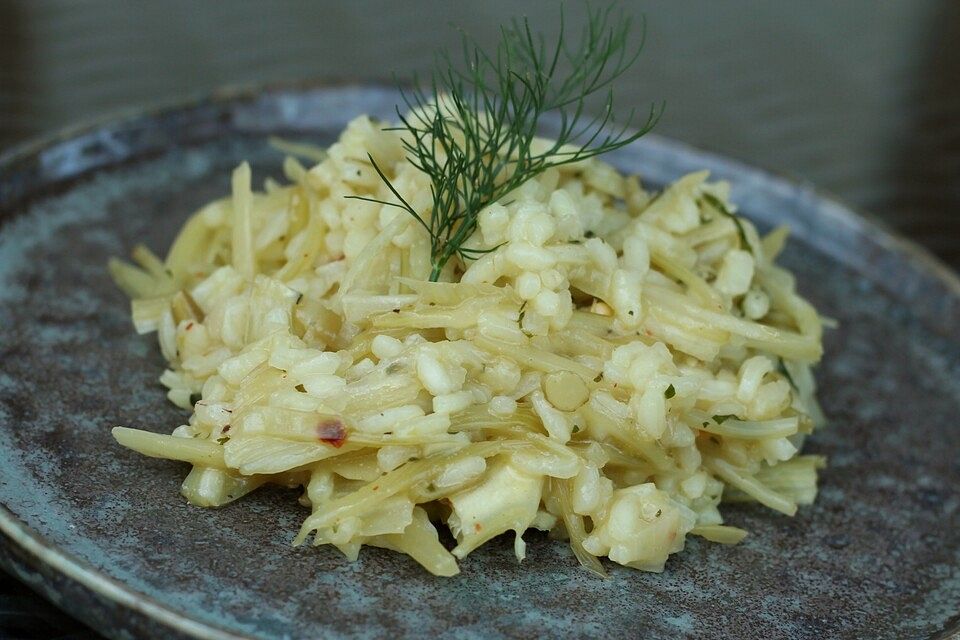 Veganes Zitronen-Fenchel-Risotto