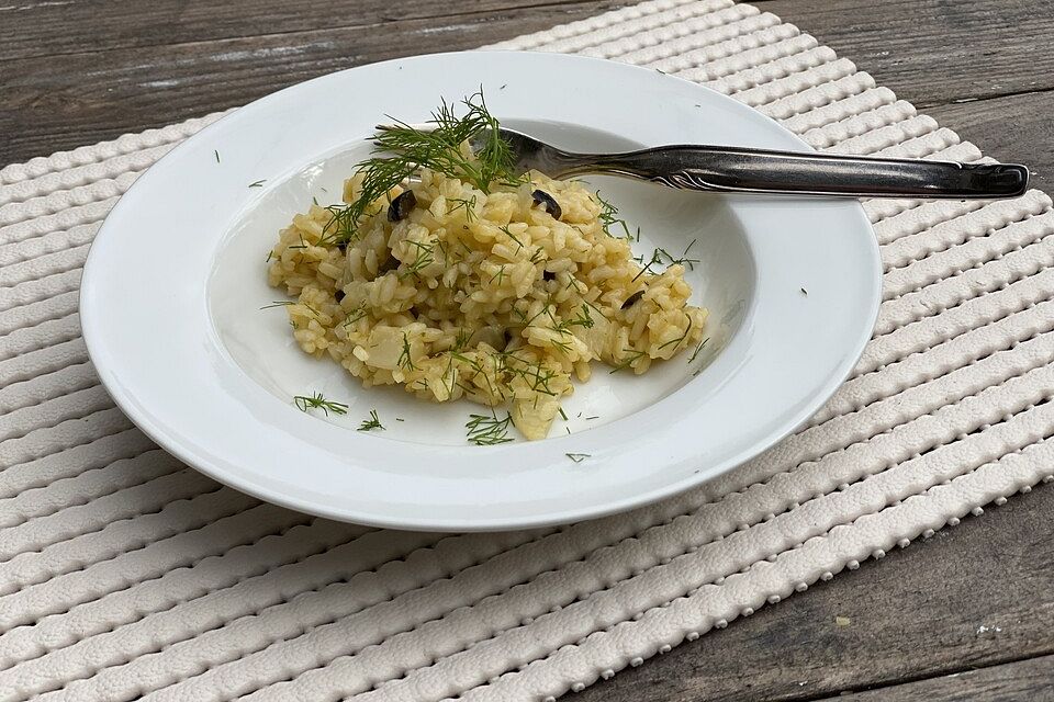 Veganes Zitronen-Fenchel-Risotto