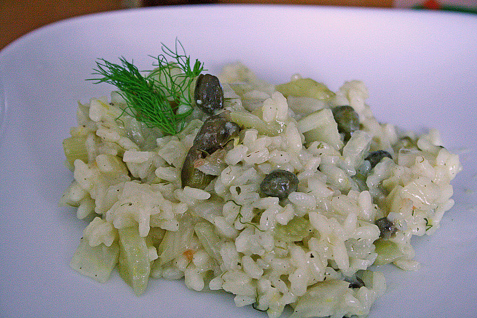 Veganes Zitronen-Fenchel-Risotto