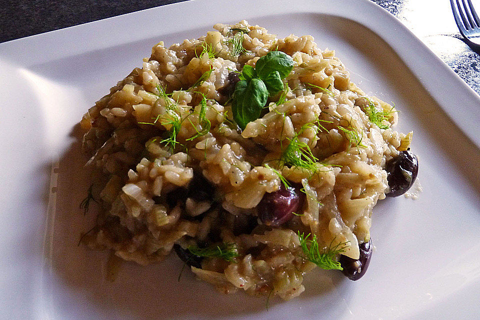 Veganes Zitronen-Fenchel-Risotto