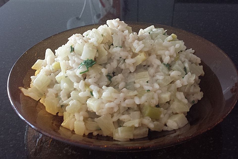 Veganes Zitronen-Fenchel-Risotto