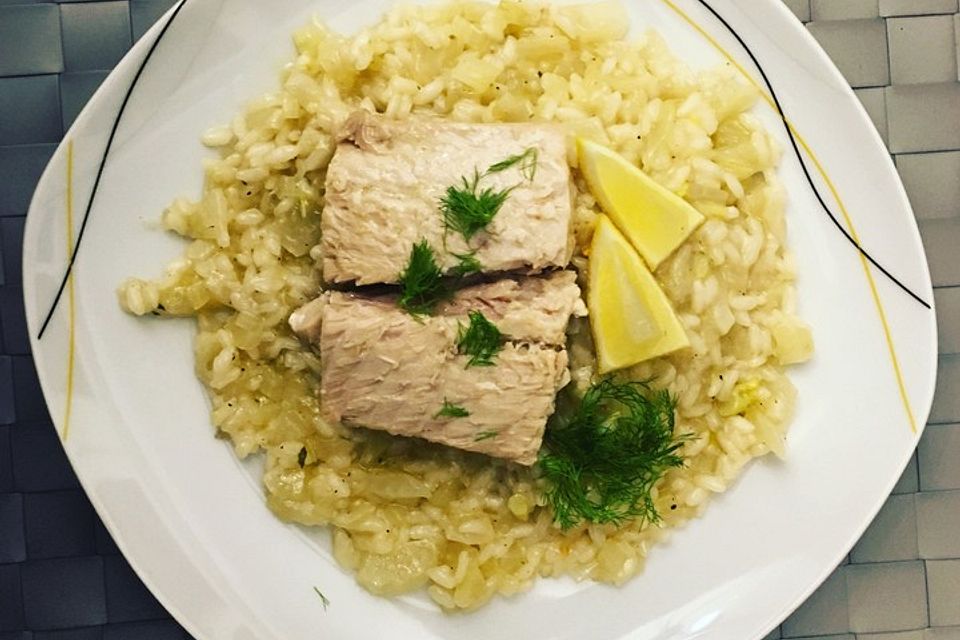 Veganes Zitronen-Fenchel-Risotto