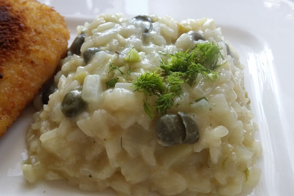 Veganes Zitronen-Fenchel-Risotto