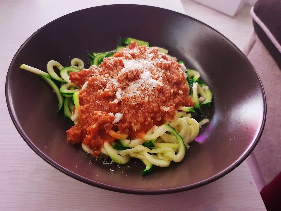 Zucchinispaghetti Mit Bolognese Von Tesi96 Chefkoch