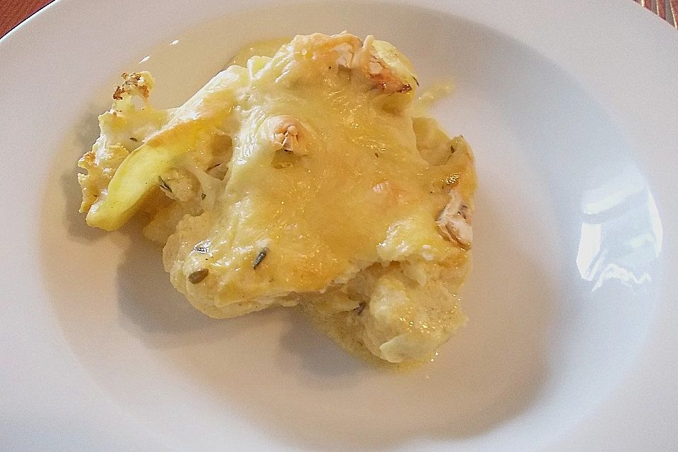 Blumenkohl - Kartoffel Gratin