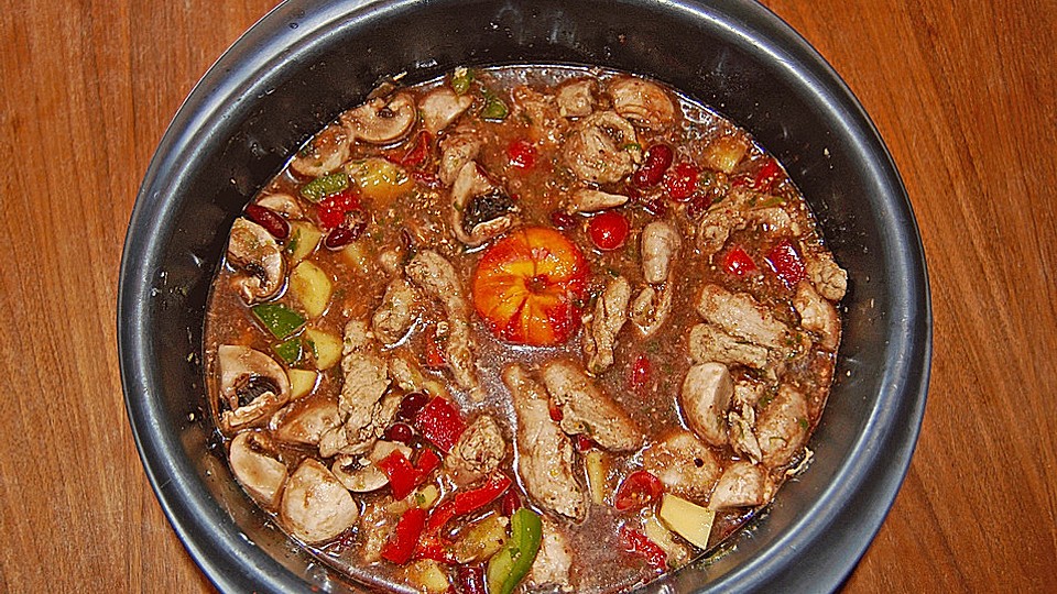 Ofentopf Mit Hahnchen Kidneybohnen Champignons Von Rzausch Chefkoch