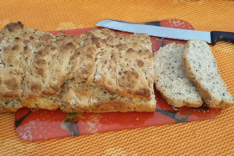 Brot mit Bier gebacken