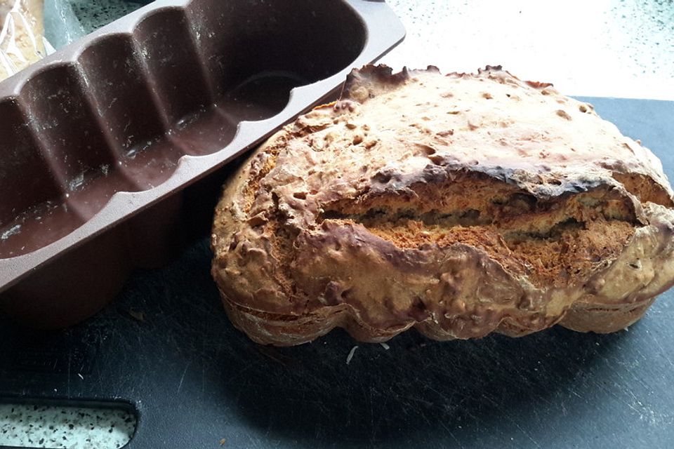 Brot mit Bier gebacken