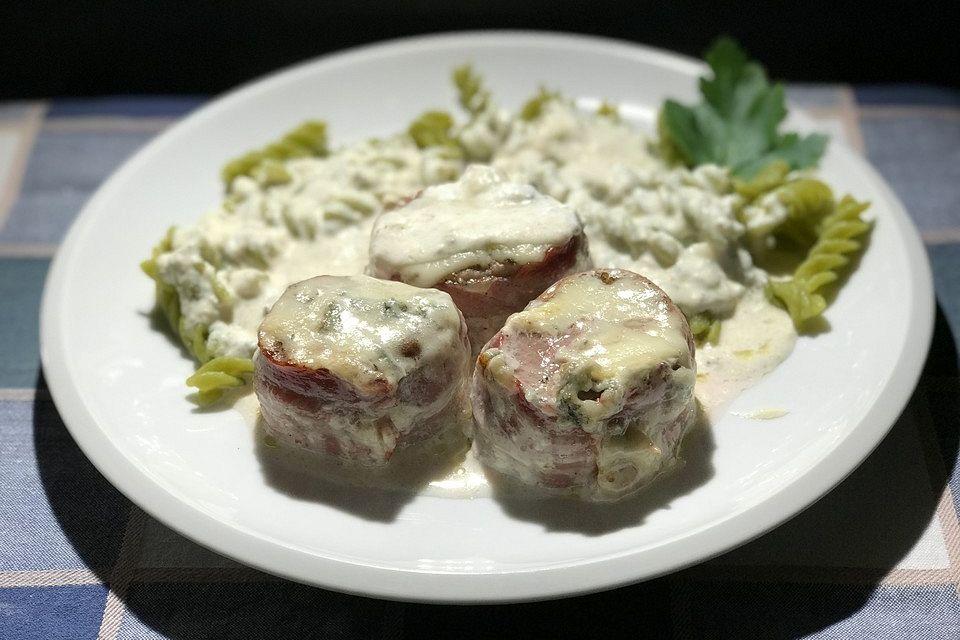 Schweinefilet in Gorgonzolasoße