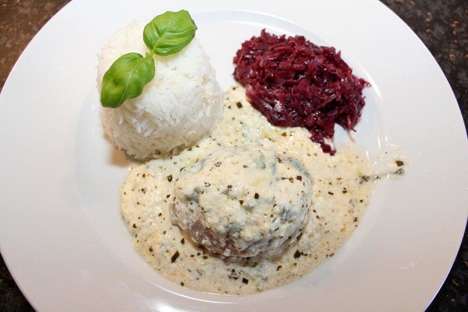 Schweinefilet in Gorgonzolasoße