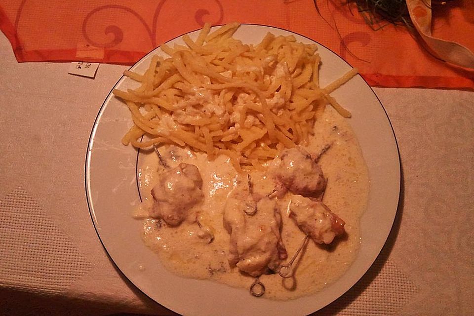 Schweinefilet in Gorgonzolasoße