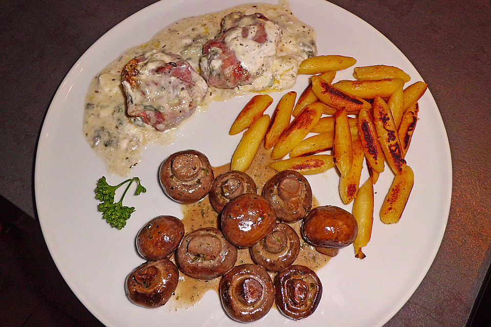 Schweinefilet in Gorgonzolasoße