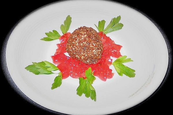 Praline von Geflügelleber auf Himbeer - Sekt - Gelee von Sivi | Chefkoch