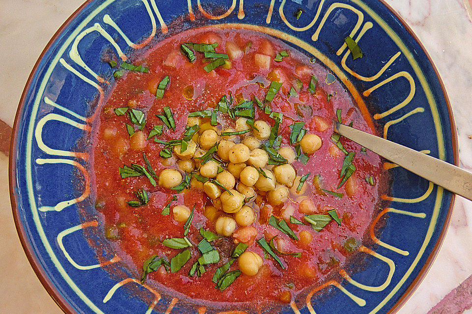 krümeltigers kalte Tomaten-Paprika-Suppe