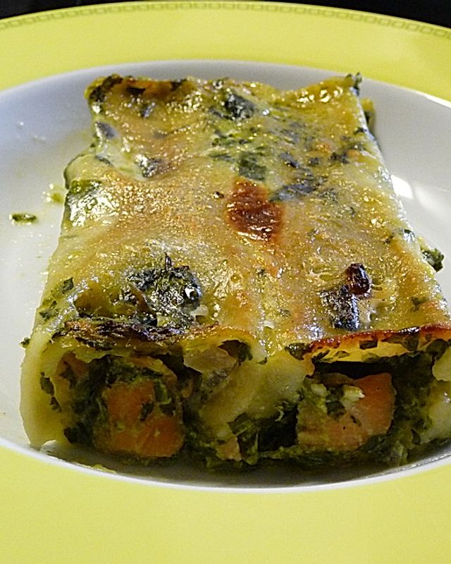 Spinat-Lachs-Cannelloni
