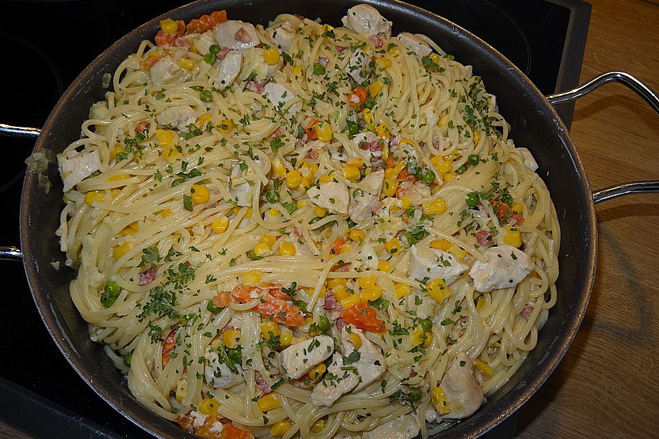 Spaghettipfanne mit Gemüse