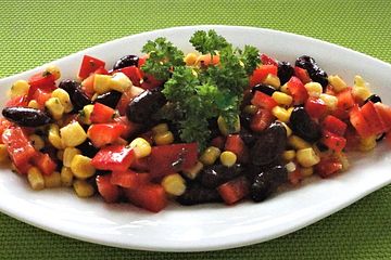 Paprika-Mais-Kidneybohnen-Salat