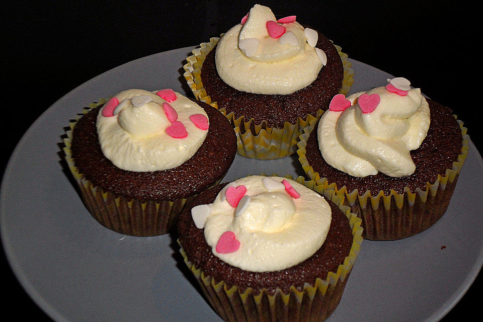 Red Velvet Cupcakes with Cream Cheese Frosting