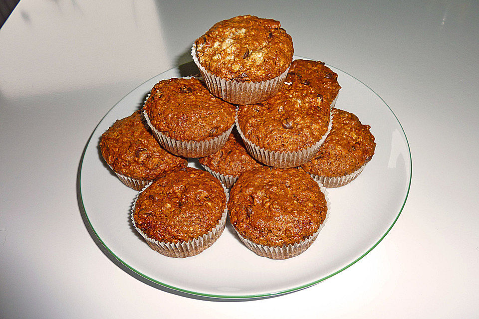 Bananenmuffins ohne Ei und Milch