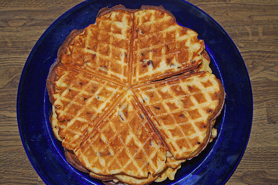 Speck-Käse-Waffeln