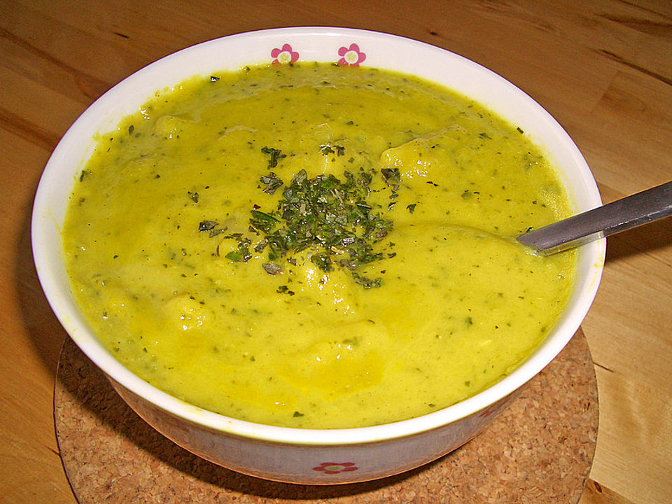 Zucchini-Curry-Kokos-Suppe von YesVeGan| Chefkoch