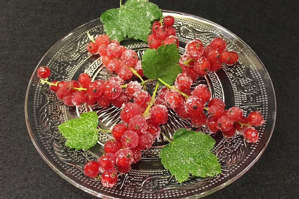 Gezuckerte Johannisbeeren