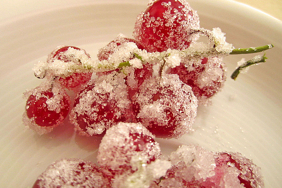 Gezuckerte Johannisbeeren