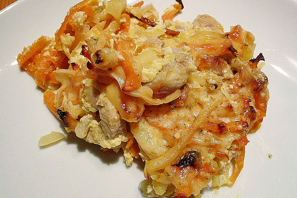 Kartoffel-Möhren-Kohlrabi-Gratin