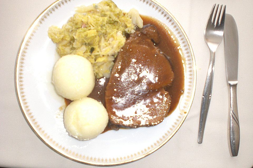 Rinderbraten mariniert