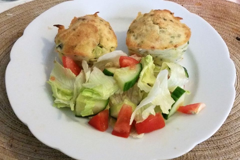 Zucchini-Schafskäse-Muffins