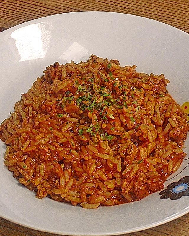 Katalanisches Reisfleisch
